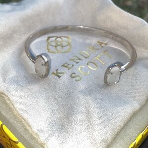 Scott Silver Bracelet with White Stones